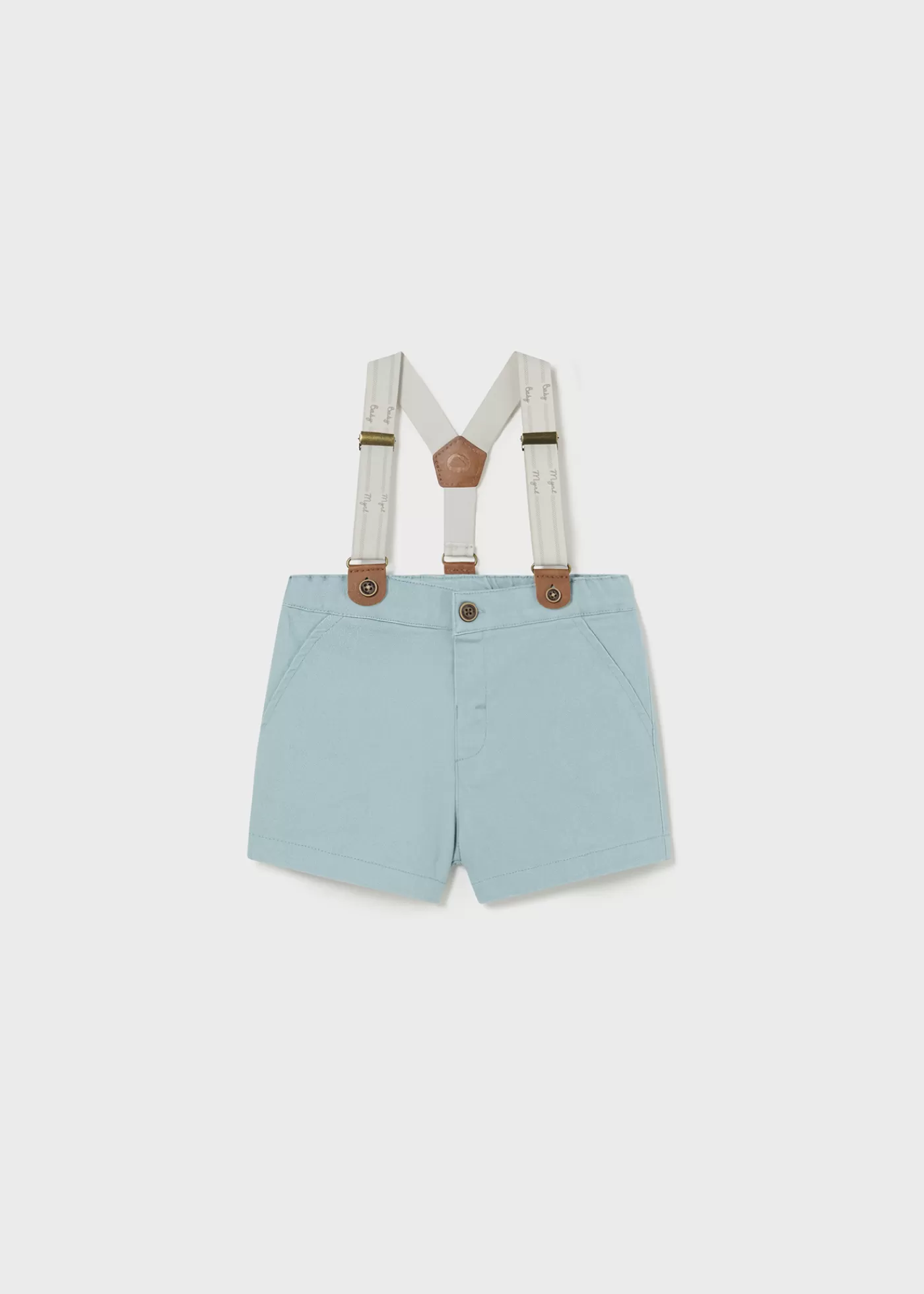 Cheap Bermuda twill bretelle neonato Pantaloni E Salopette