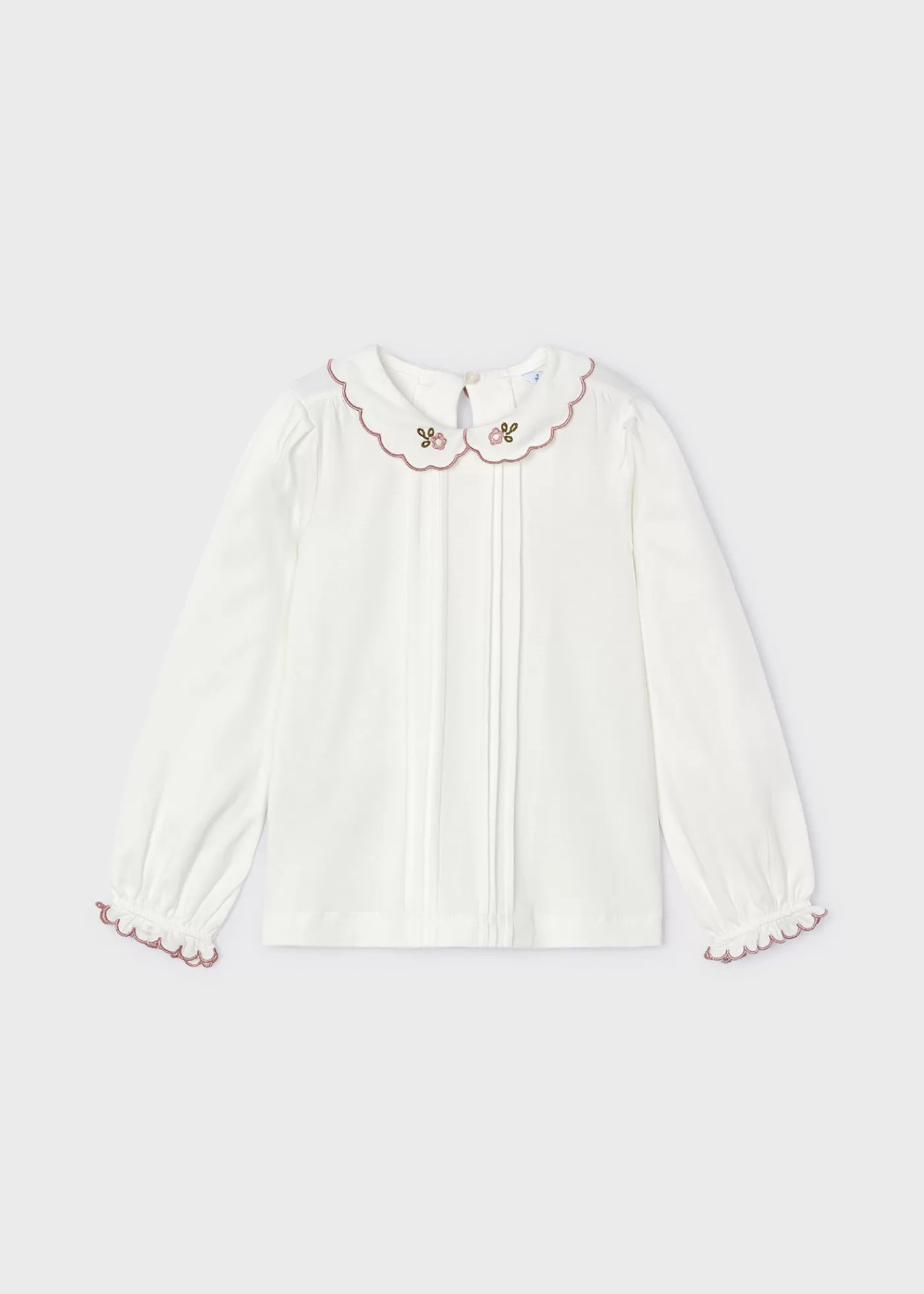 Clearance Blusa colletto ricamo bambina Camicie E Bluse