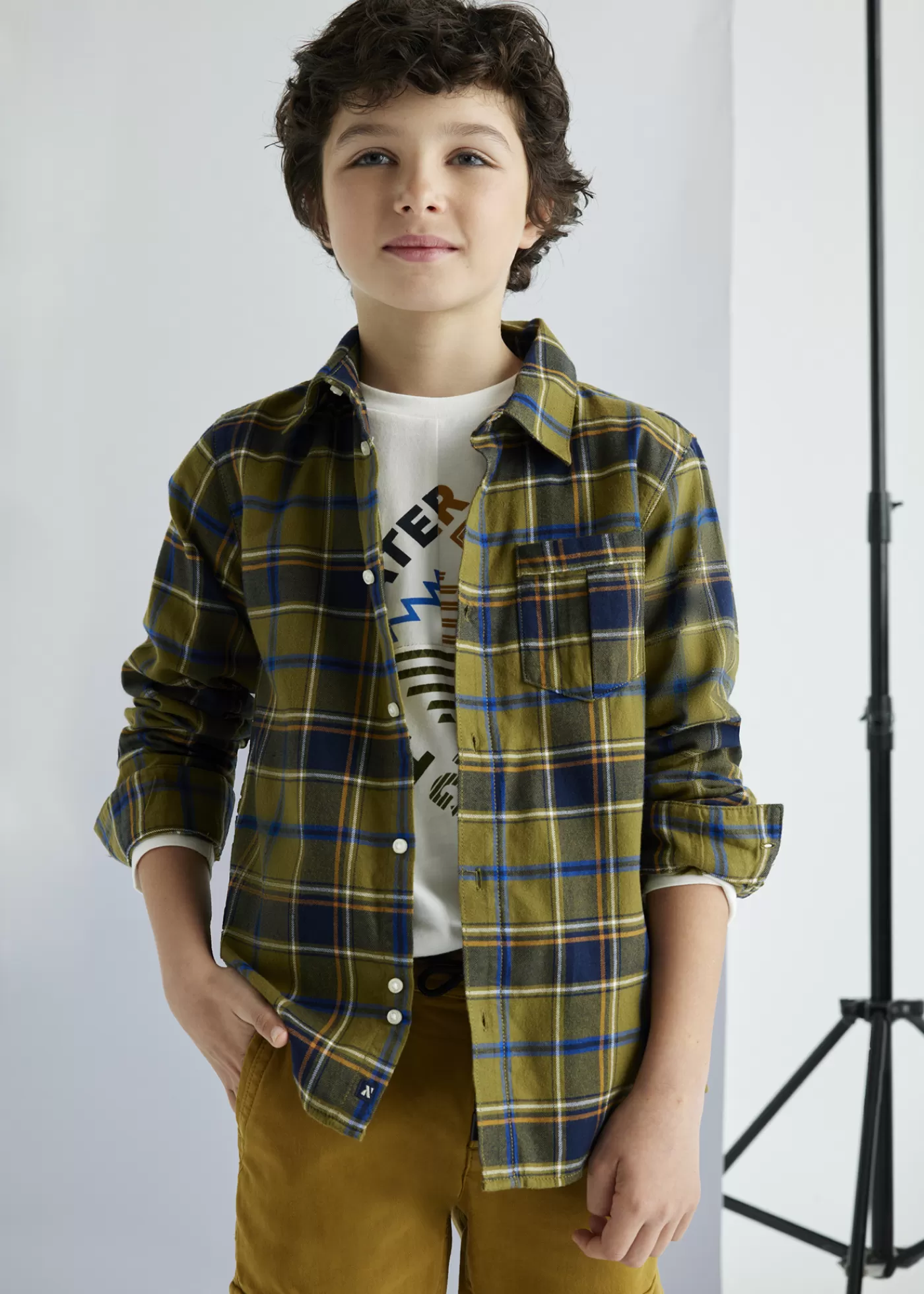 Cheap Camicia quadri flanella ragazzo Bambino Camicie