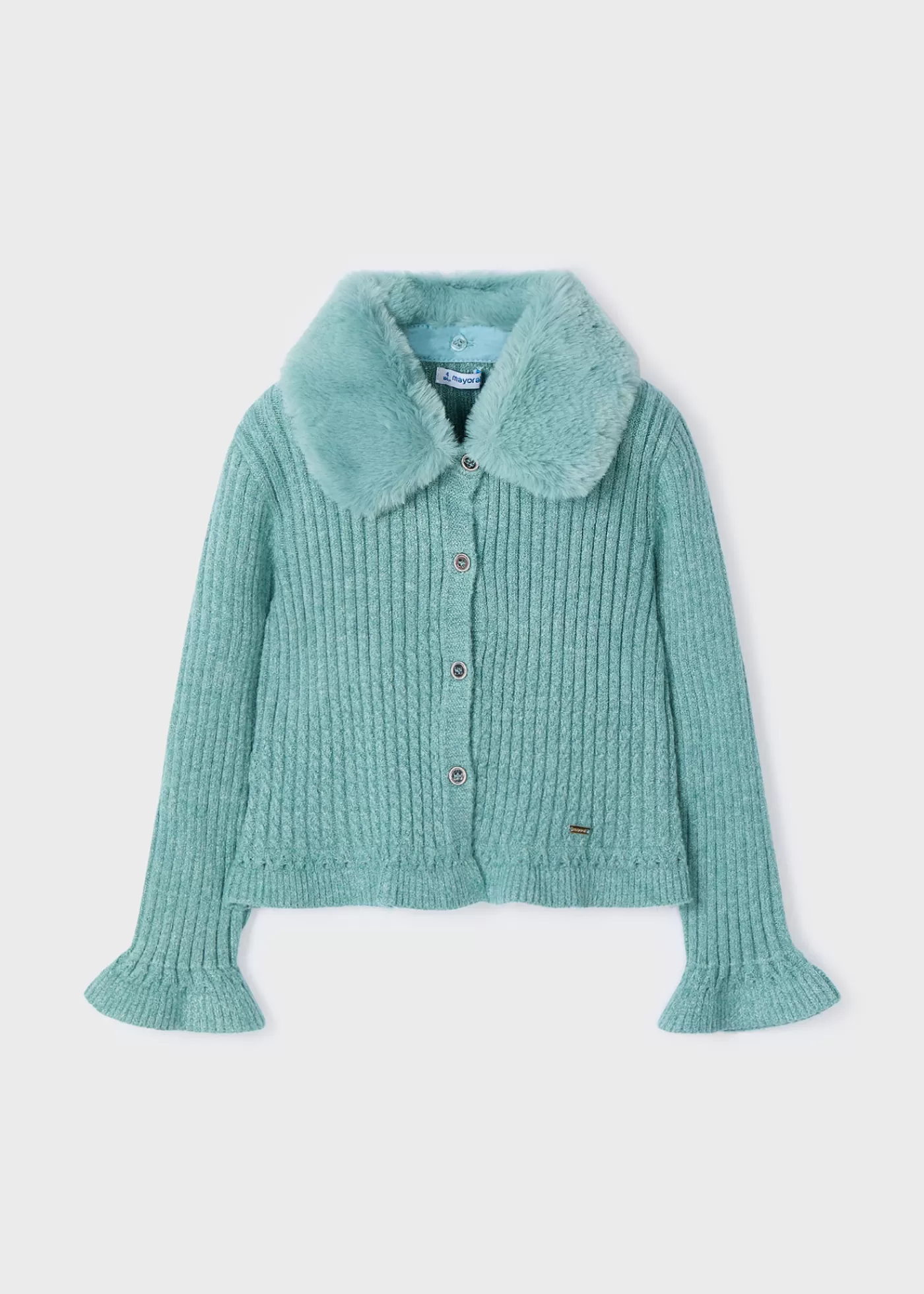Best Cardigan in maglia colletto pellicciotto bambina Cardigan