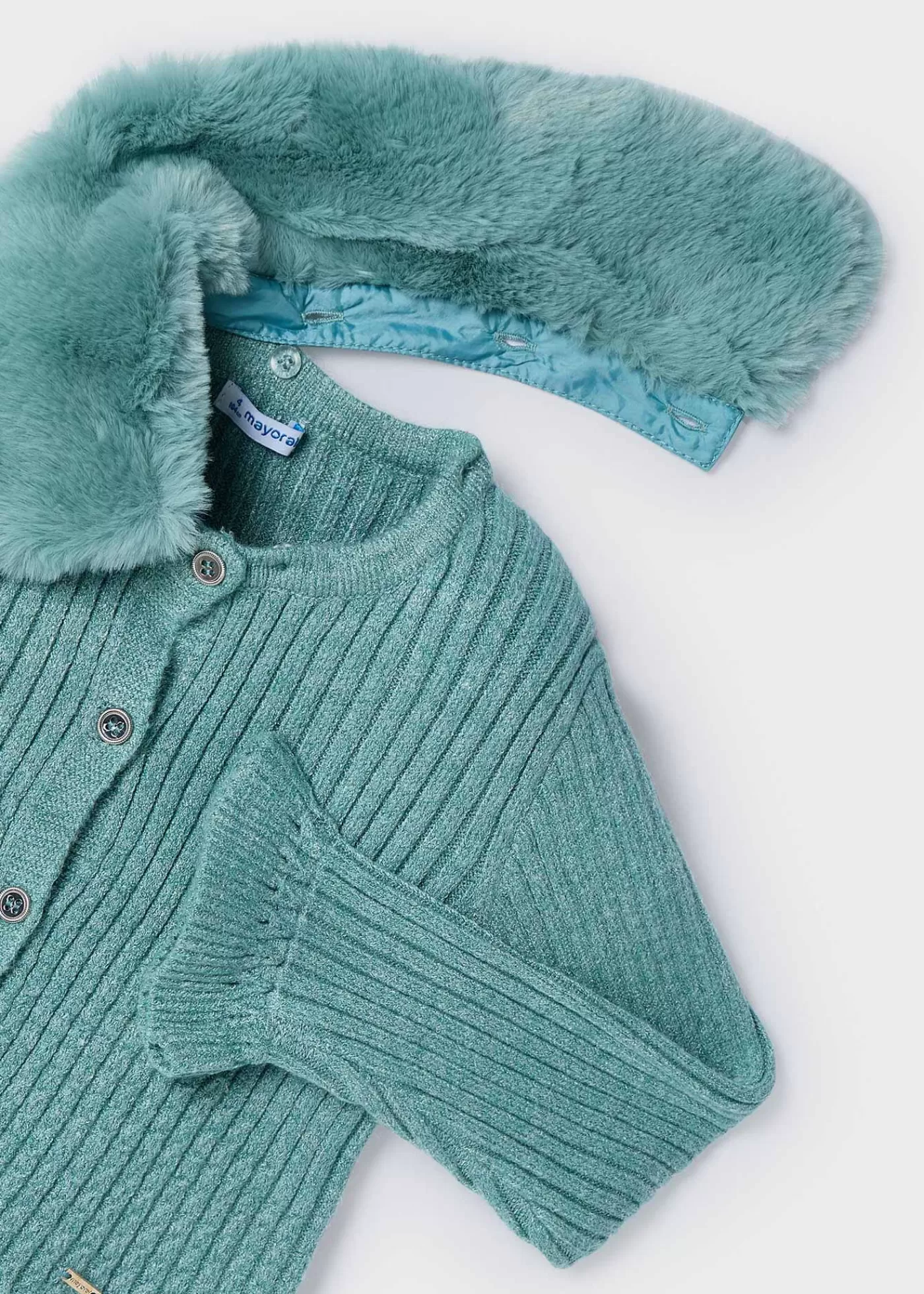 Best Cardigan in maglia colletto pellicciotto bambina Cardigan