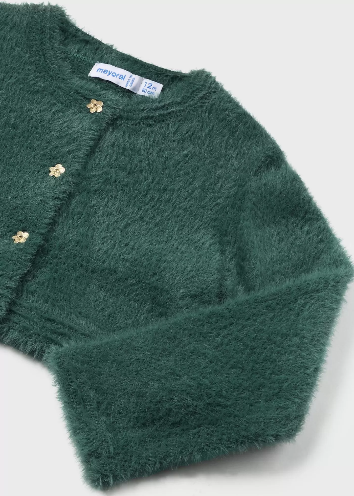 Cheap Cardigan in maglia effetto pellicciotto neonata Cardigan