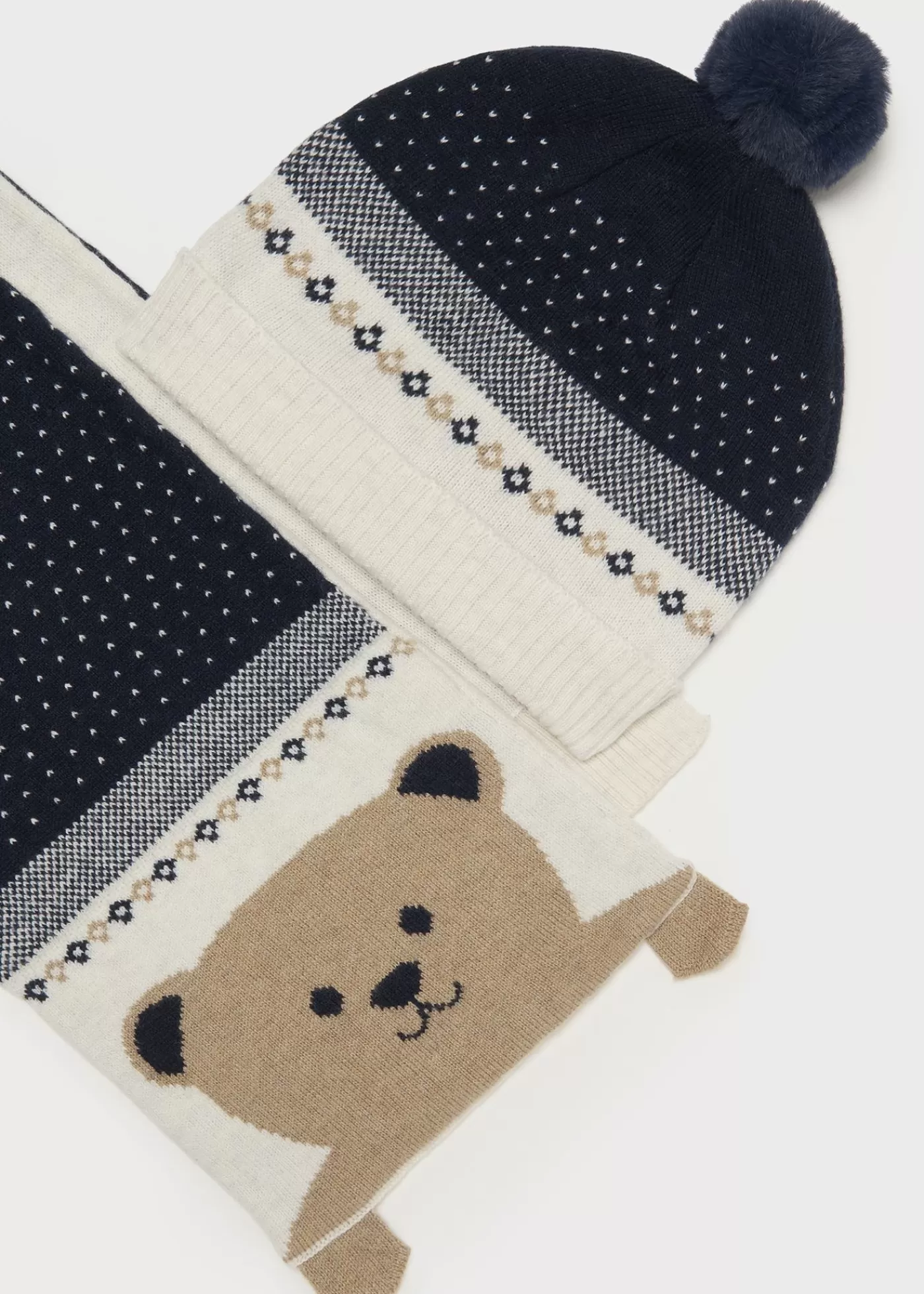 Best Sale Completo cappello e sciarpa orso neonato Accessori