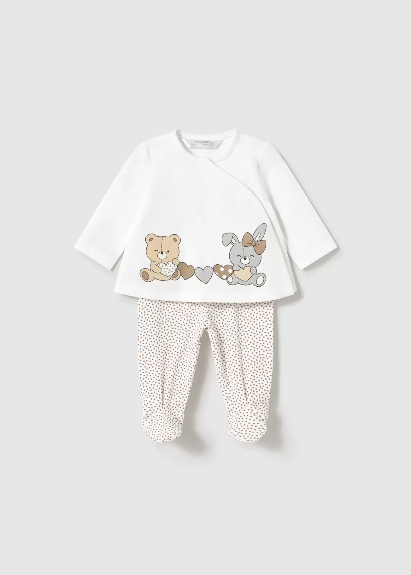 Fashion Completo ghettina e maglietta manica lunga stampata neonata Completi