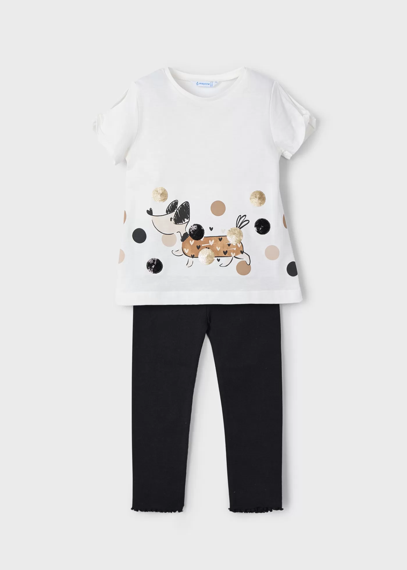 Clearance Completo leggings e maglietta cagnolino bambina Completi