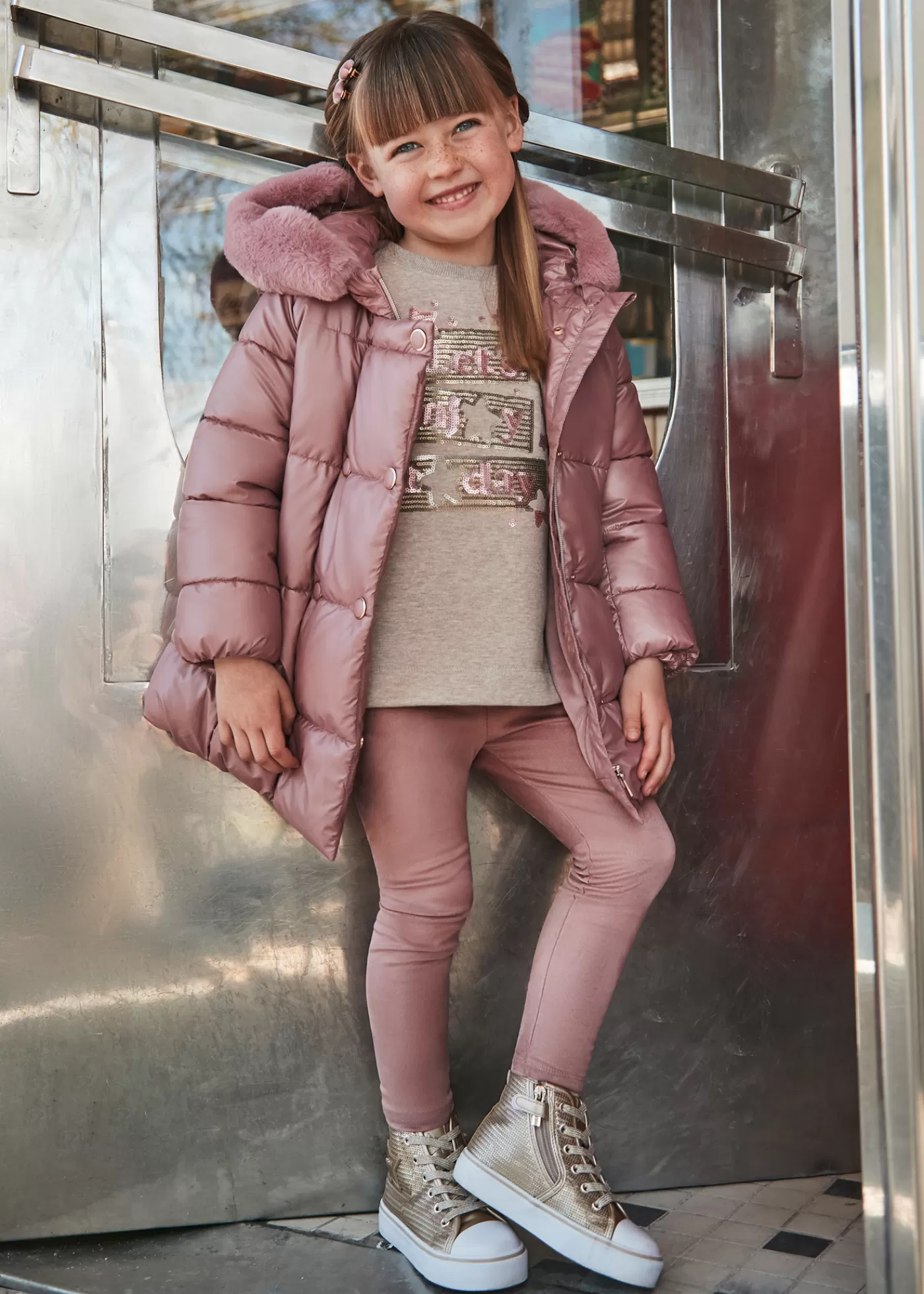 Best Sale Completo leggings ciniglia e felpa bambina Completi