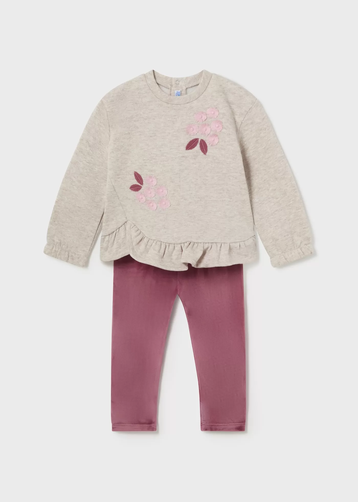 New Completo leggings e felpa volant neonata Completi