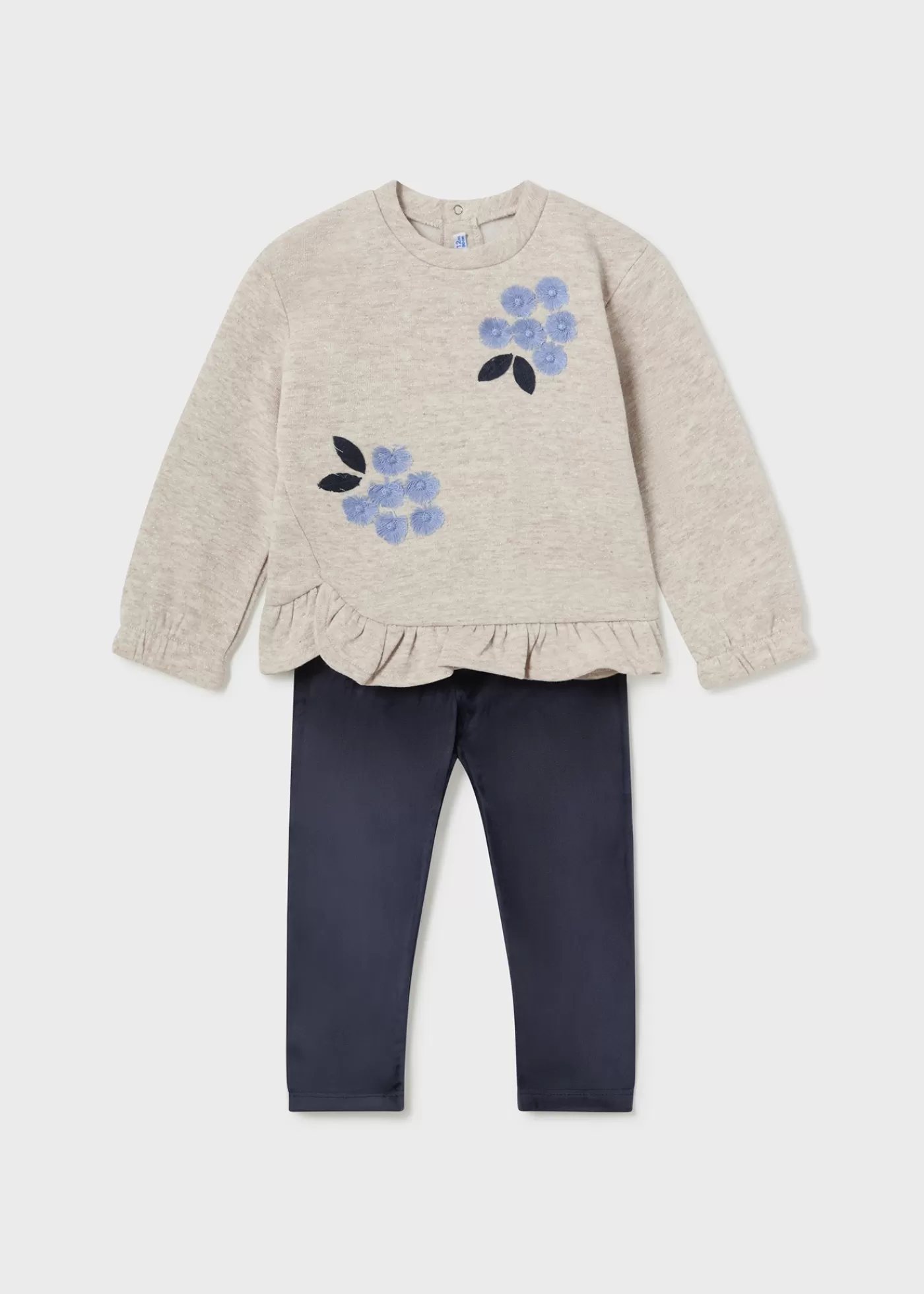 Best Completo leggings e felpa volant neonata Completi