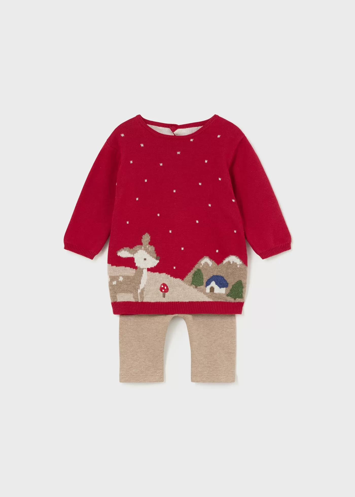 Clearance Completo leggings e maglione tricot neonata Completi