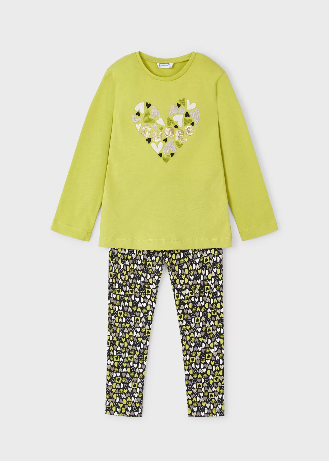 Clearance Completo leggings stampato e maglietta bambina Completi