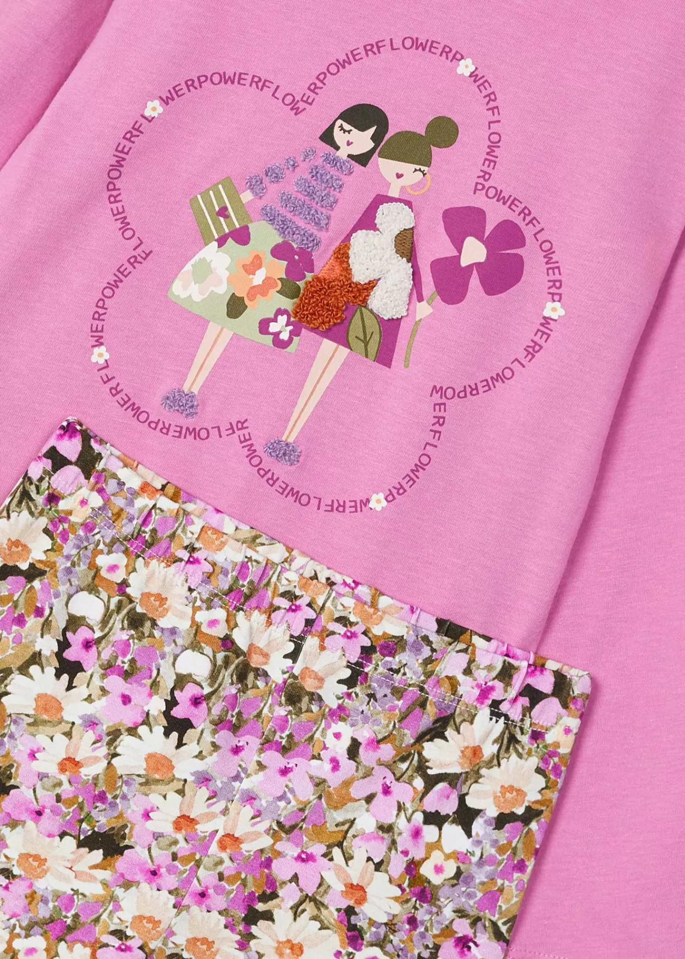 Online Completo leggings stampato e maglietta bambina Completi