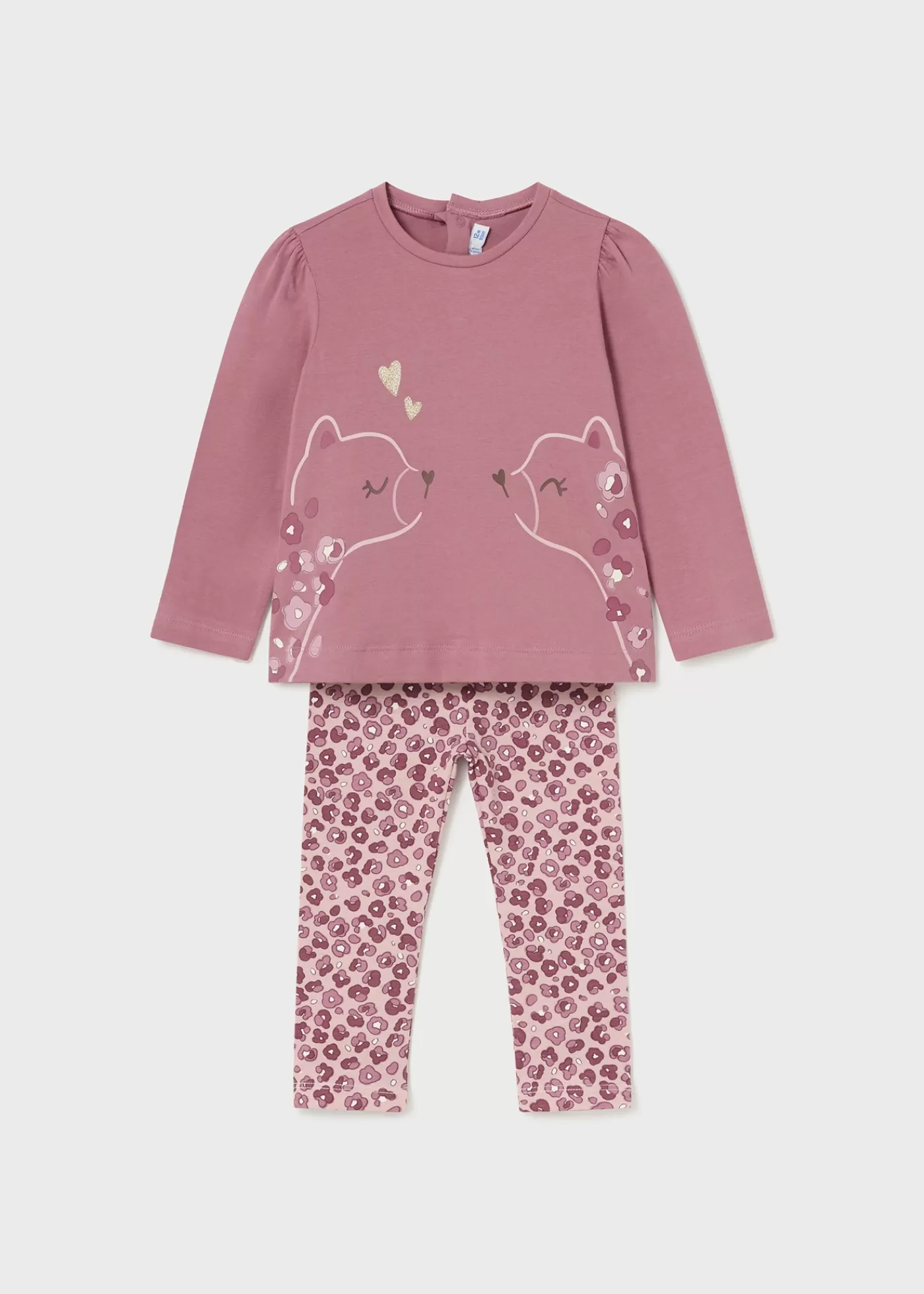 Discount Completo leggings stampato e maglietta neonata Completi