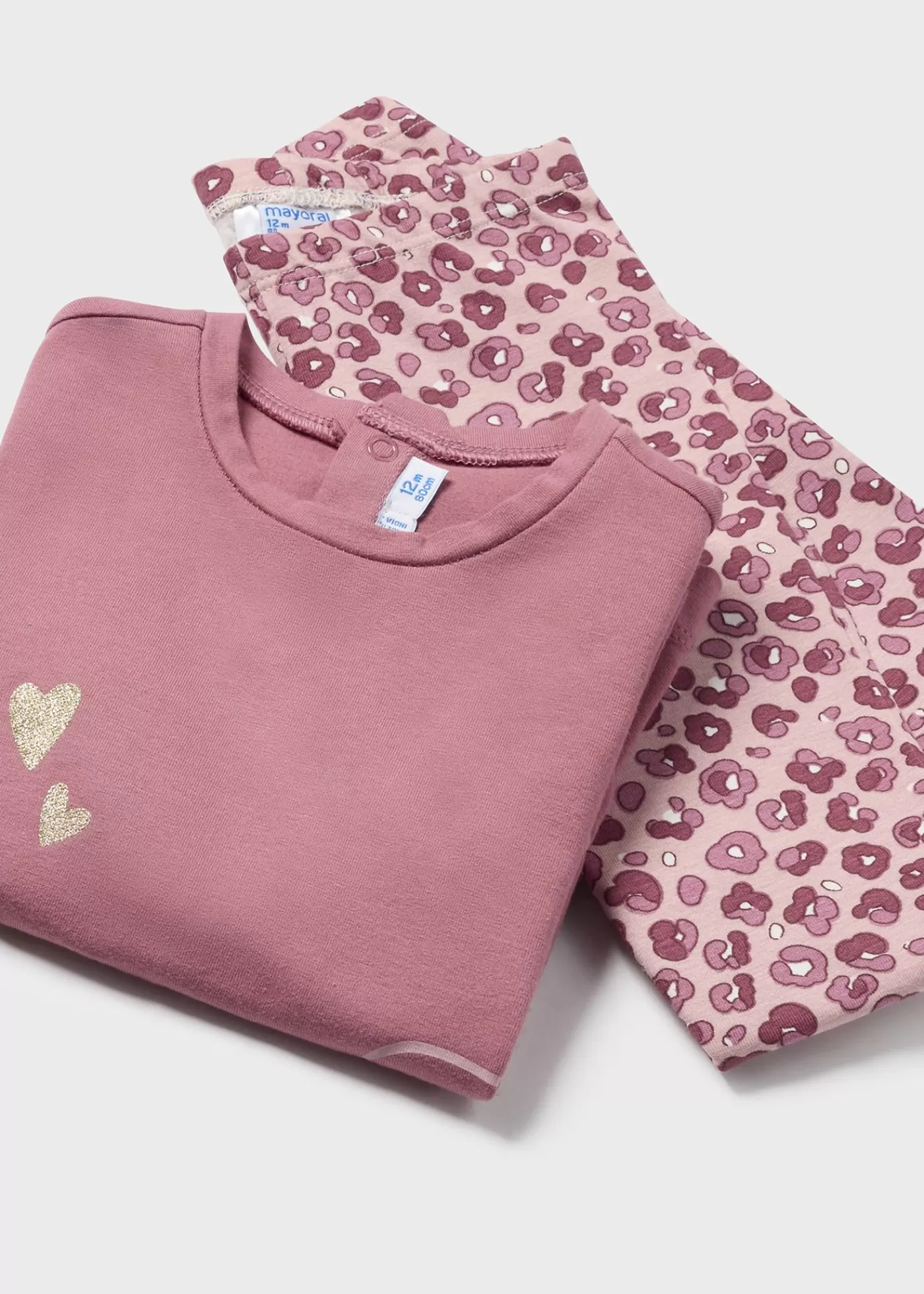 Discount Completo leggings stampato e maglietta neonata Completi