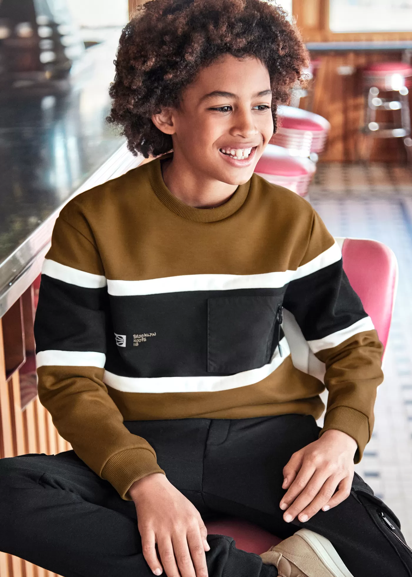 Best Sale Felpa blocchi colore ragazzo Bambino Felpe