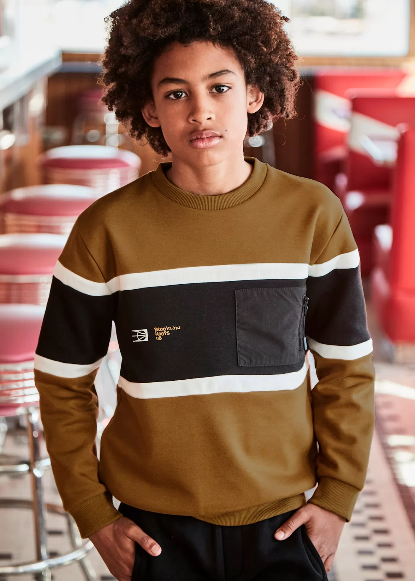 Best Sale Felpa blocchi colore ragazzo Bambino Felpe