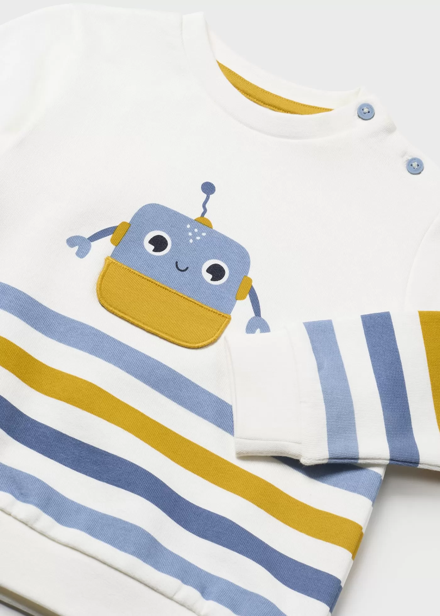 Shop Felpa righe applicazione neonato Maglioni E Felpe