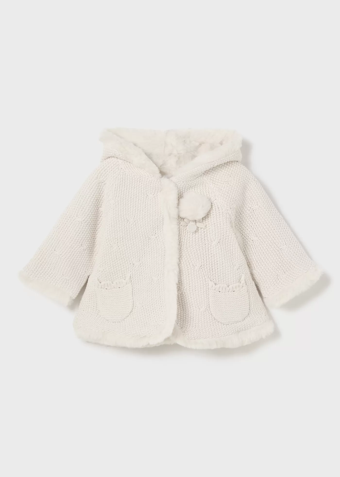 Best Giacca in maglia con pellicciotto neonata Cardigan