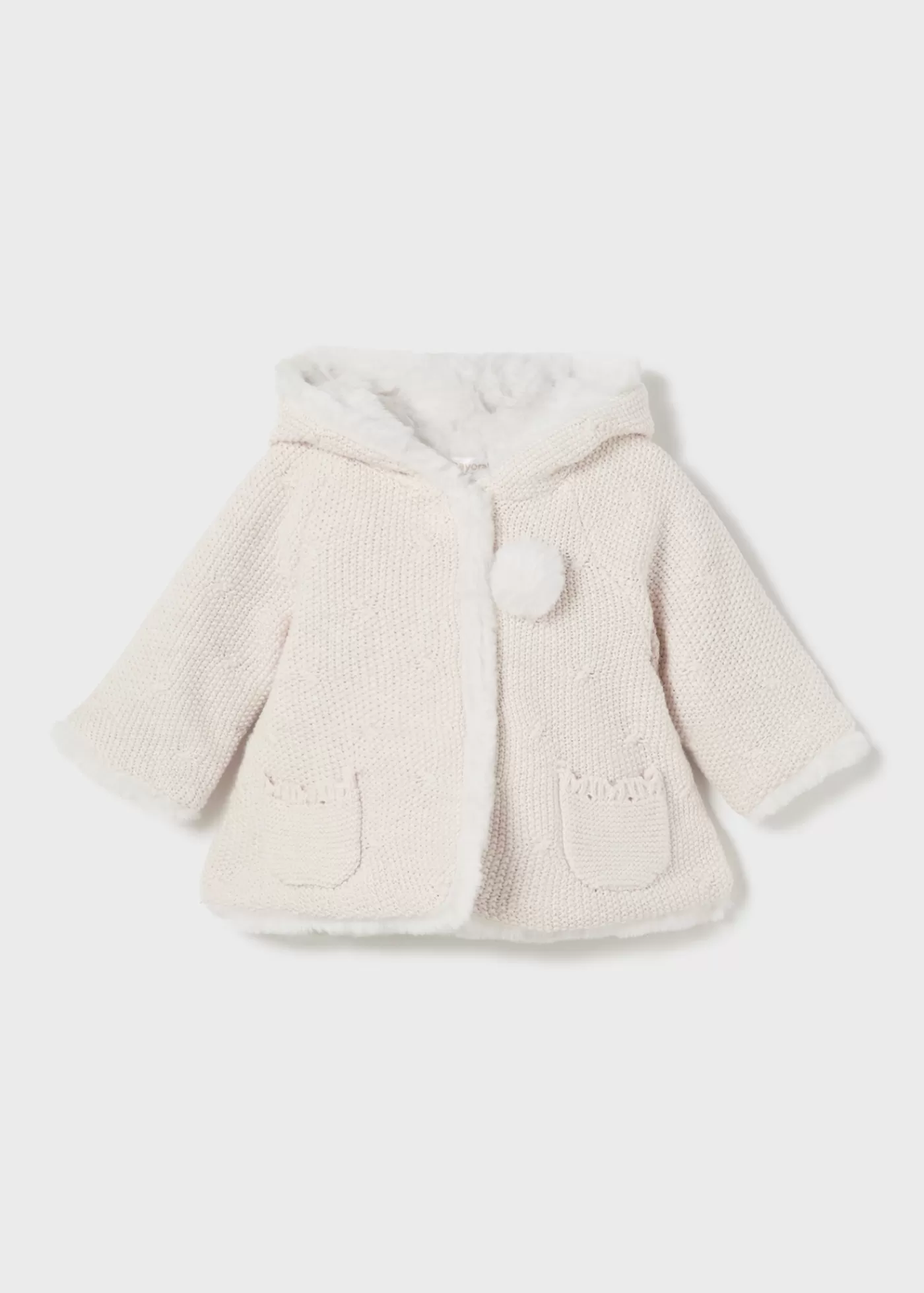Clearance Giacca in maglia con pellicciotto neonata Cardigan