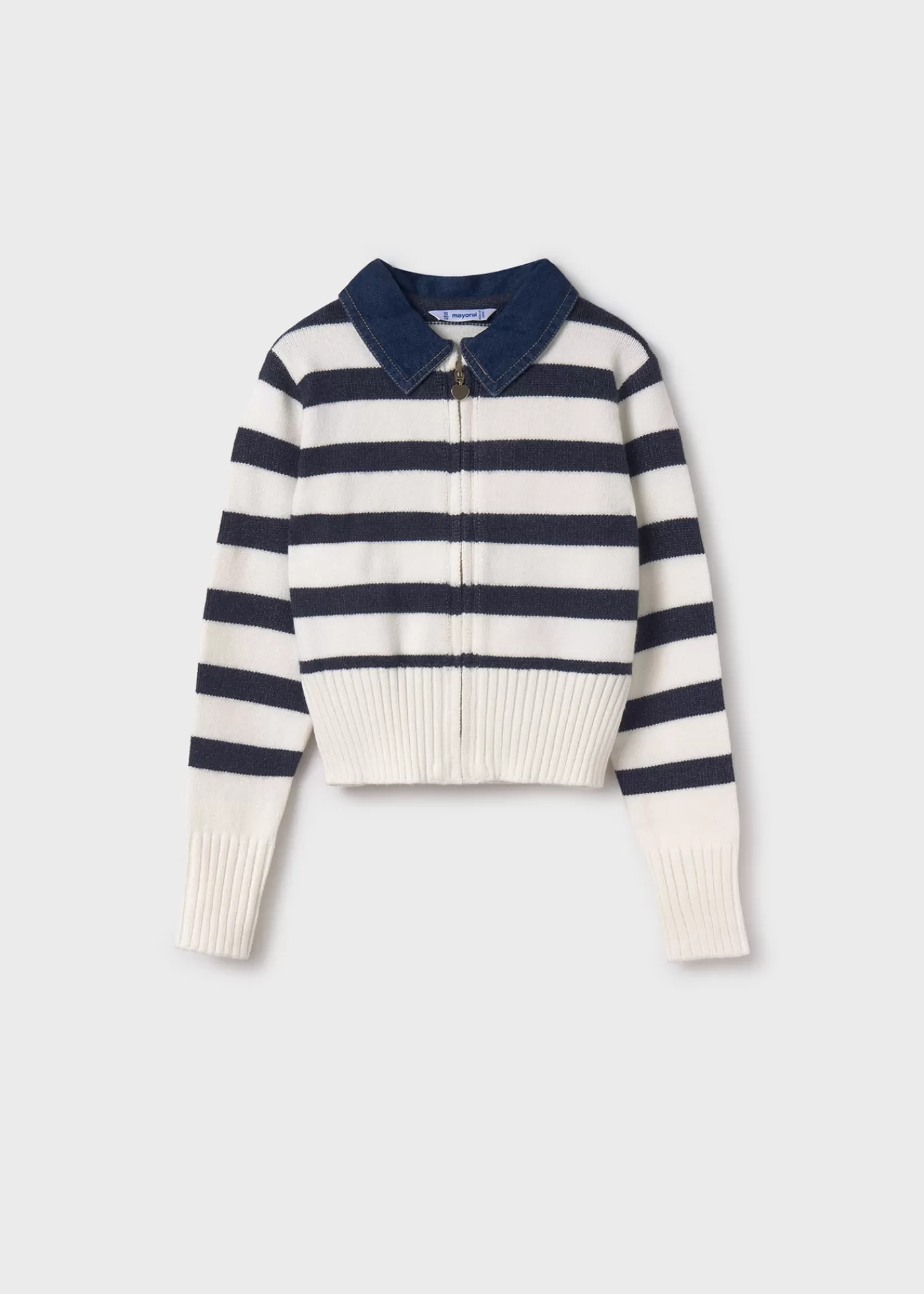 Fashion Giacca in maglia righe ragazza Cardigan