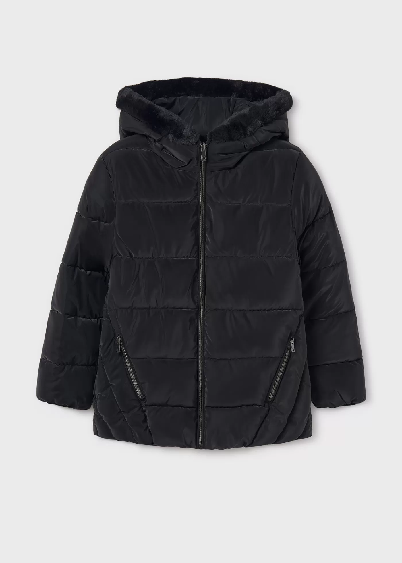 Best Sale Giaccone cappuccio pellicciotto ragazza Giubbotti E Giacche