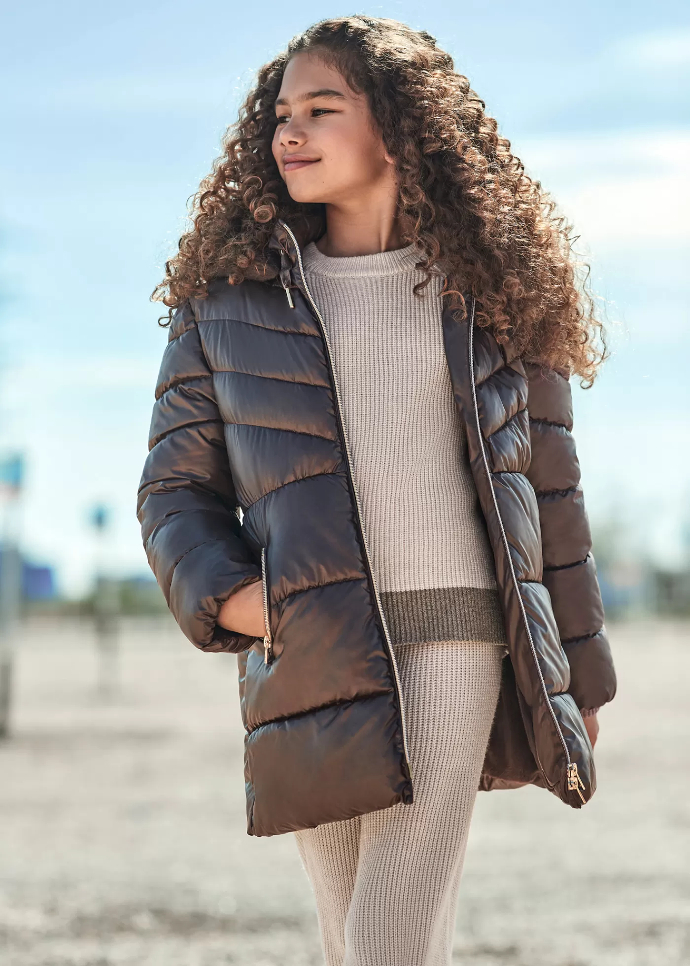 Cheap Giaccone lungo ragazza Giubbotti E Giacche