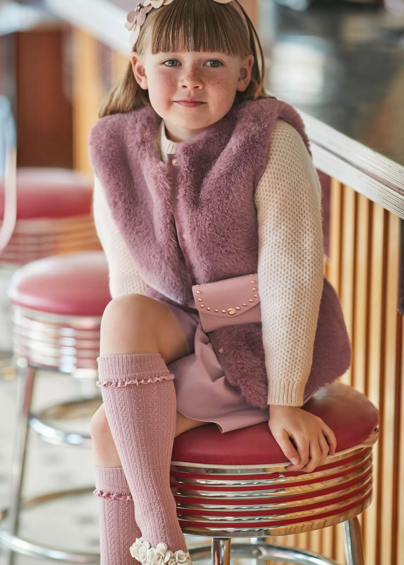 Best Gilet pellicciotto con cintura bambina Giubbotti E Giacche