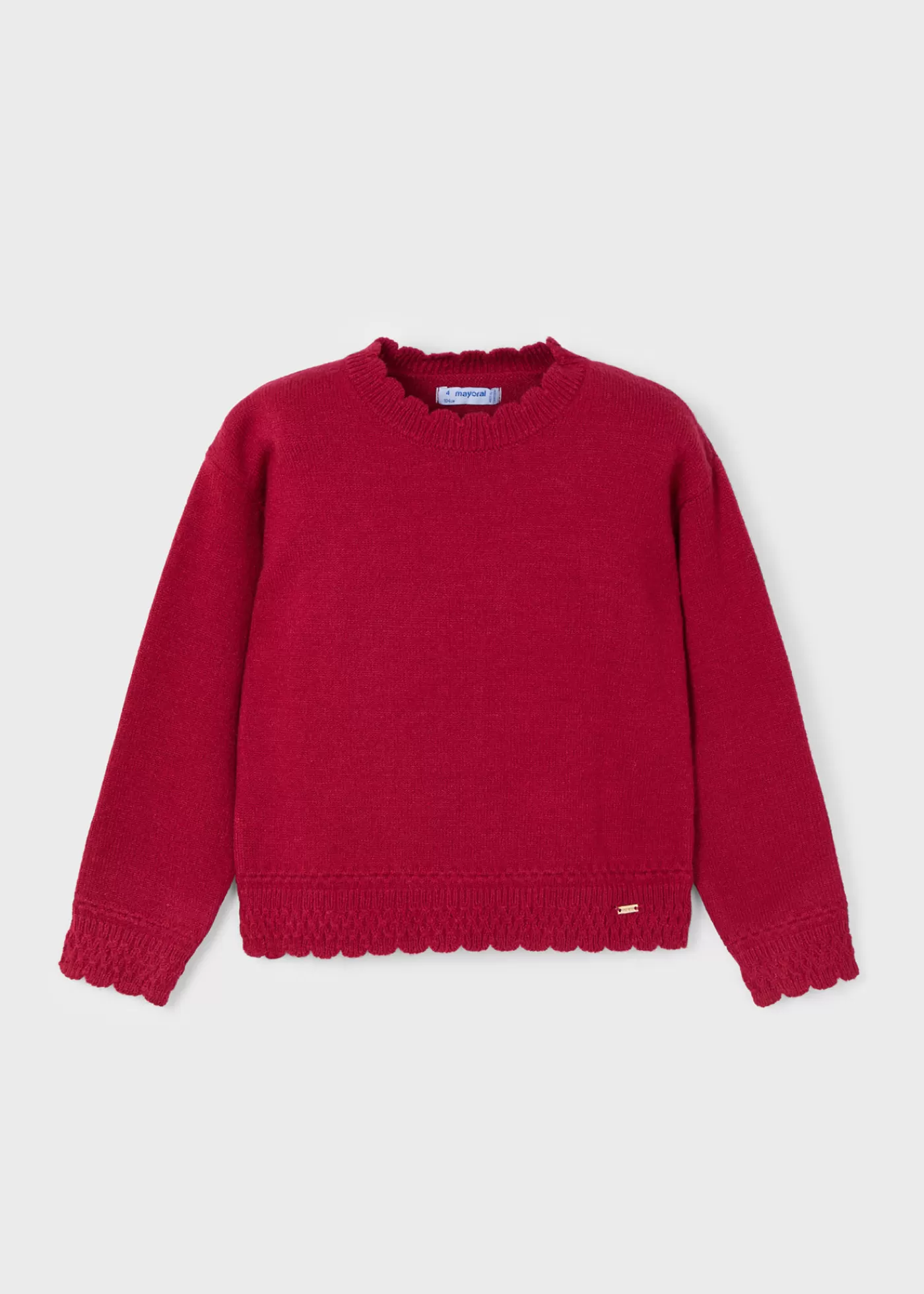 Shop Maglione orlo ondine bambina Maglioni E Felpe