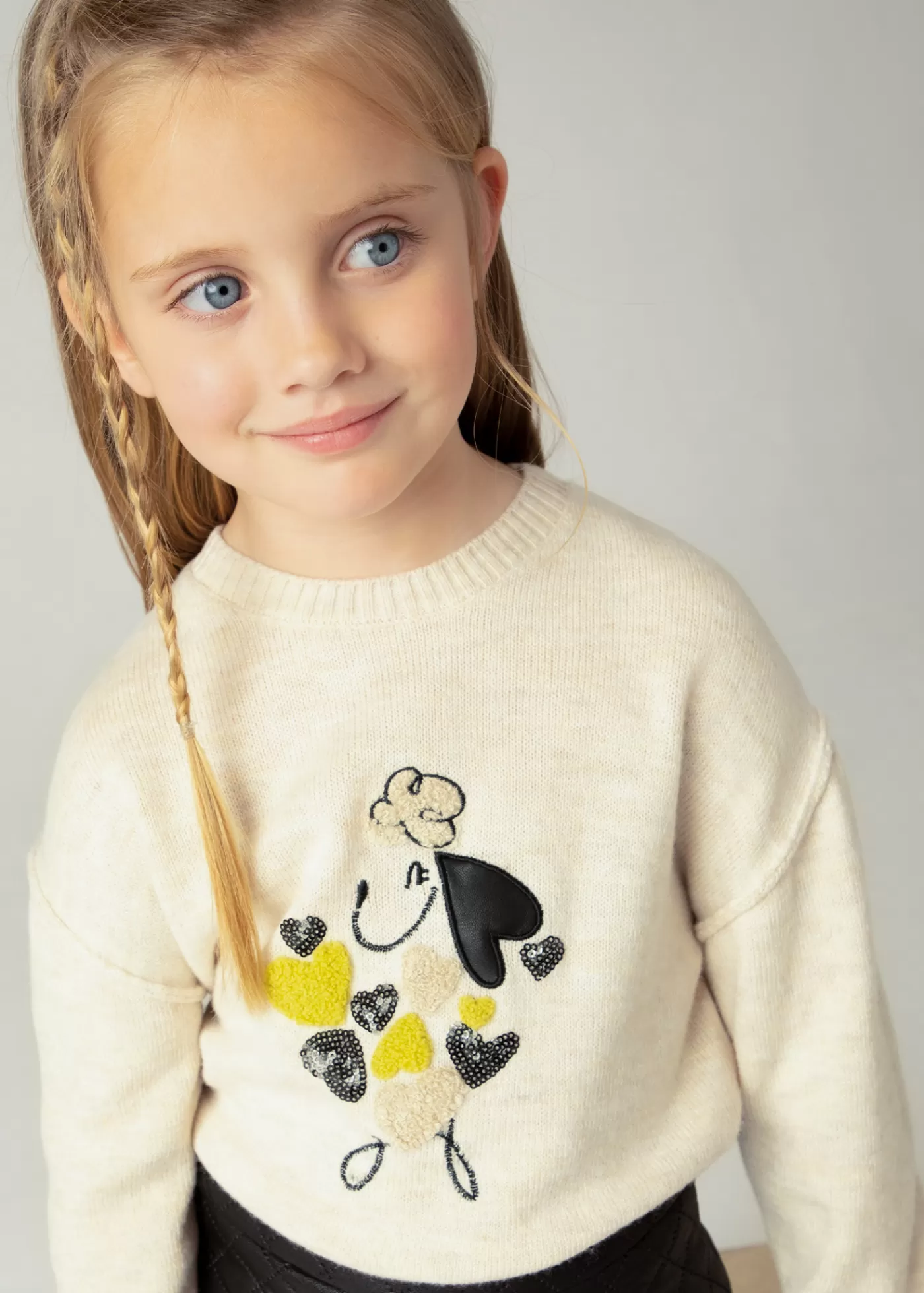 Fashion Maglione ricamo cagnolino bambina Maglioni E Felpe