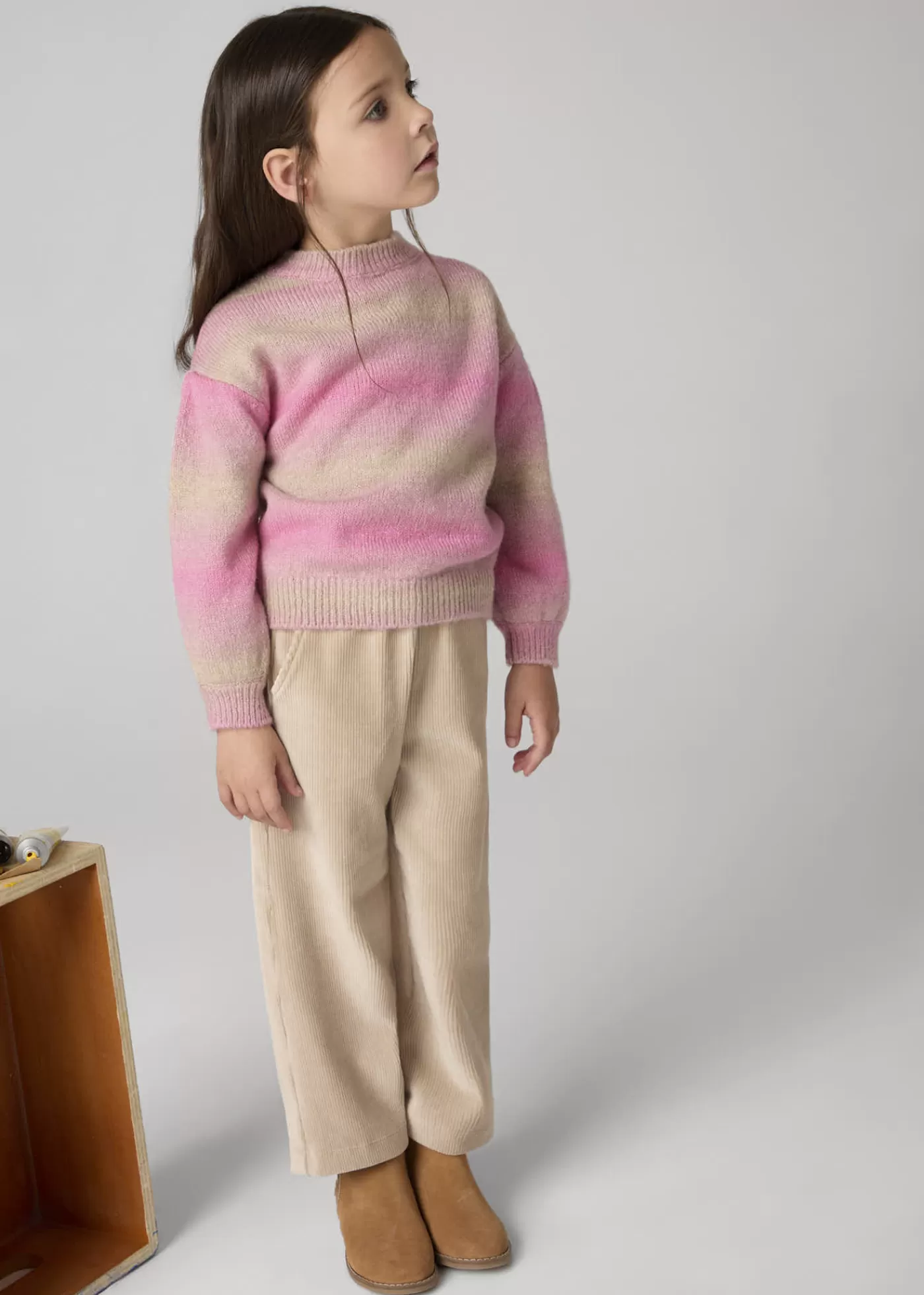 New Maglione righe dregradè bambina Maglioni E Felpe