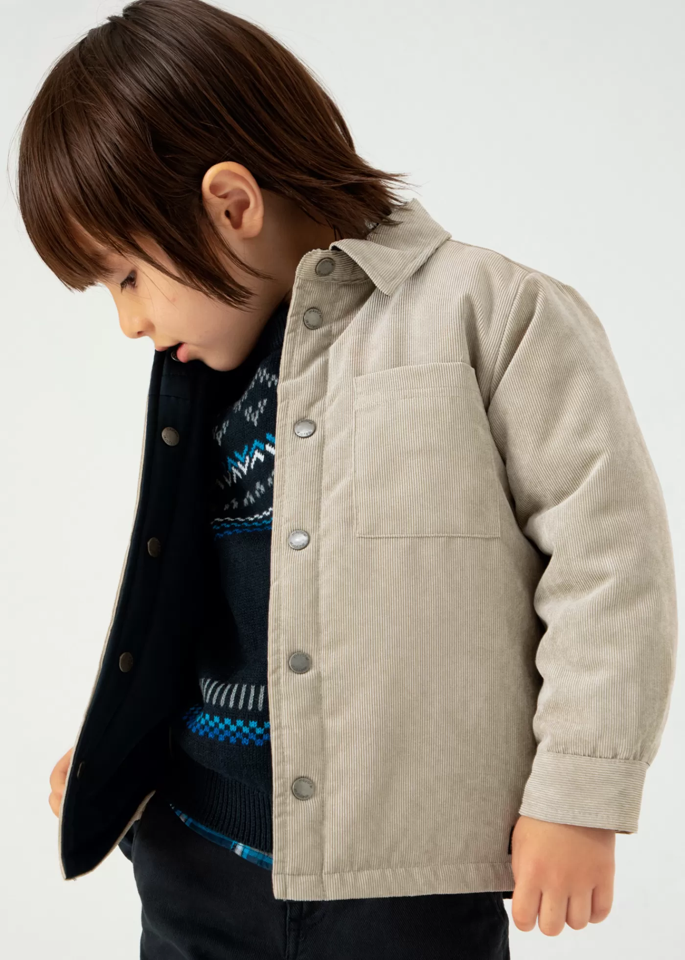 Best Overshirt reversibile velluto a costine bambino Bambino Camicie | Camicie