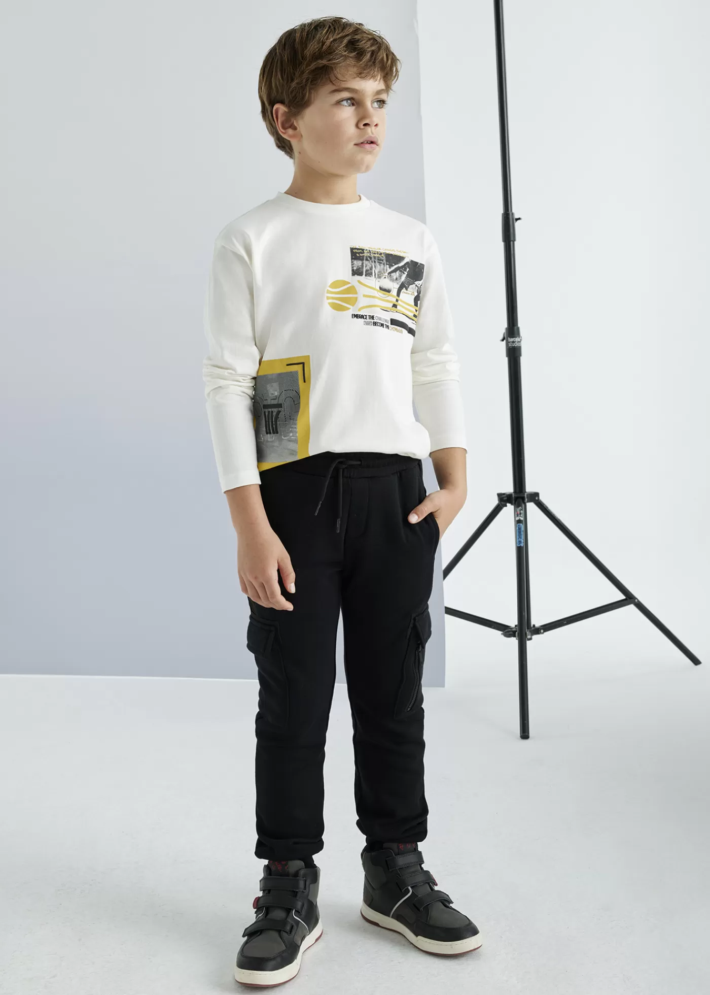 Shop Pantalone sportivo contrasto ragazzo Bambino Pantaloni