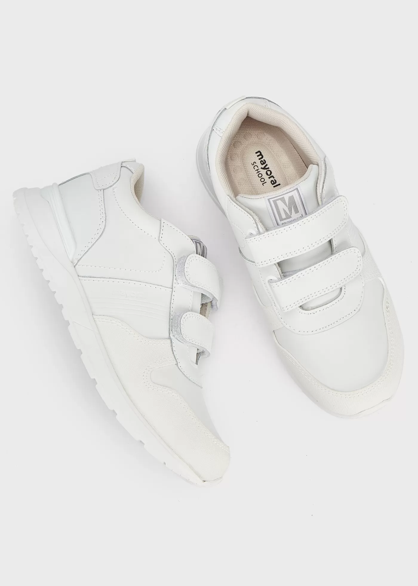 Cheap Scarpe sportive pelle con doppia chiusura velcro bambino Bambino Scarpe Scuola | Scarpe Scuola