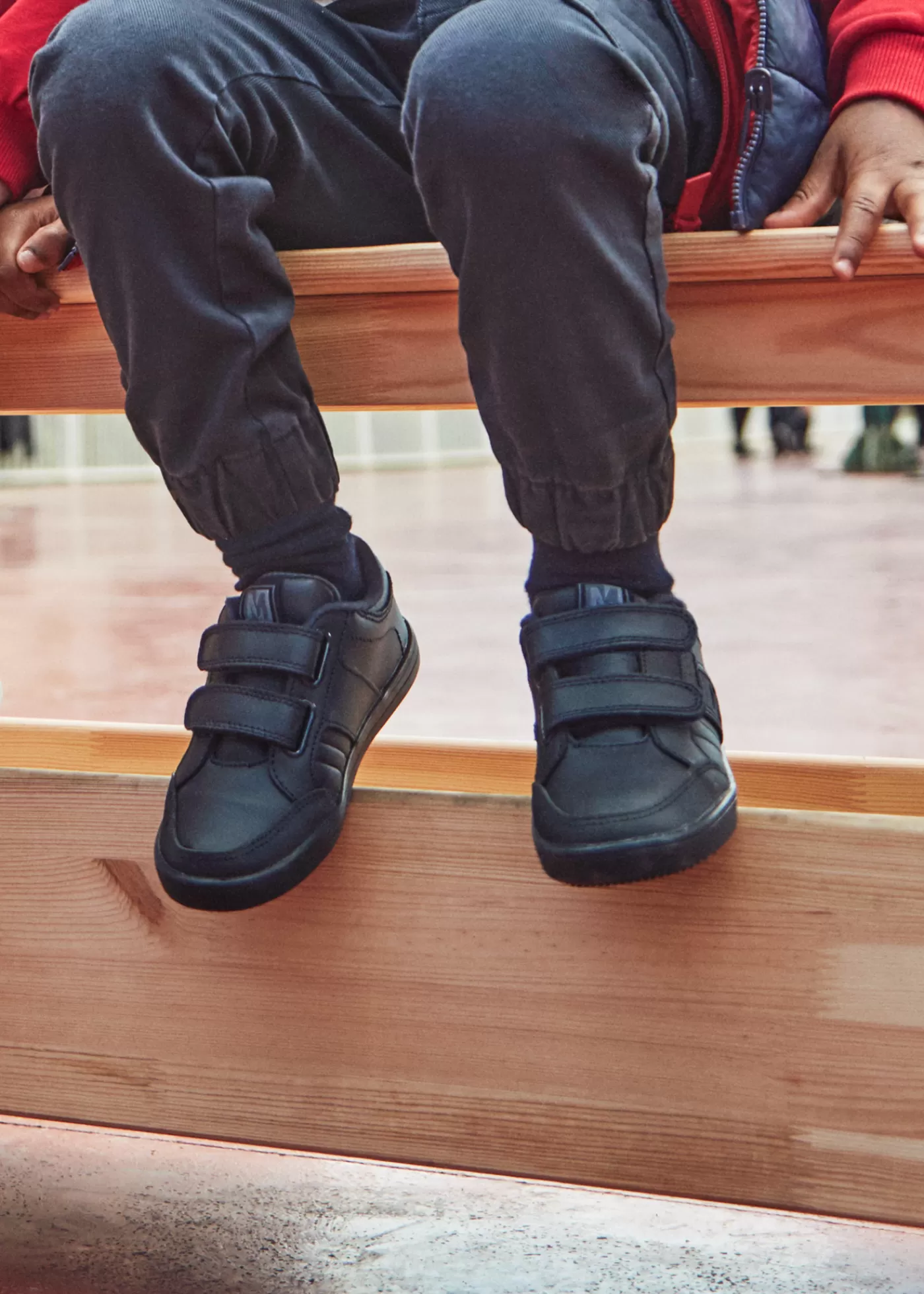 Store Scarpe sportive pelle con doppio velcro bambino Bambino Scarpe Scuola | Scarpe Scuola