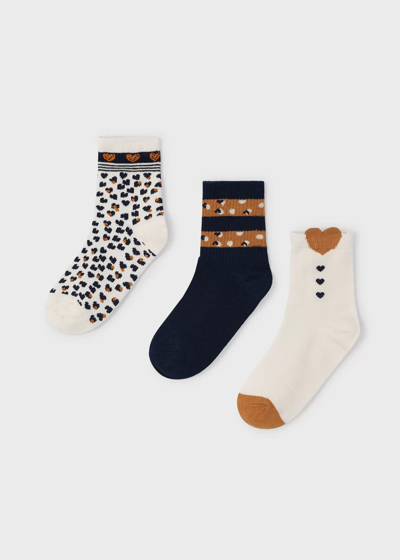 Shop Set 3 calze cuori bambina Accessori