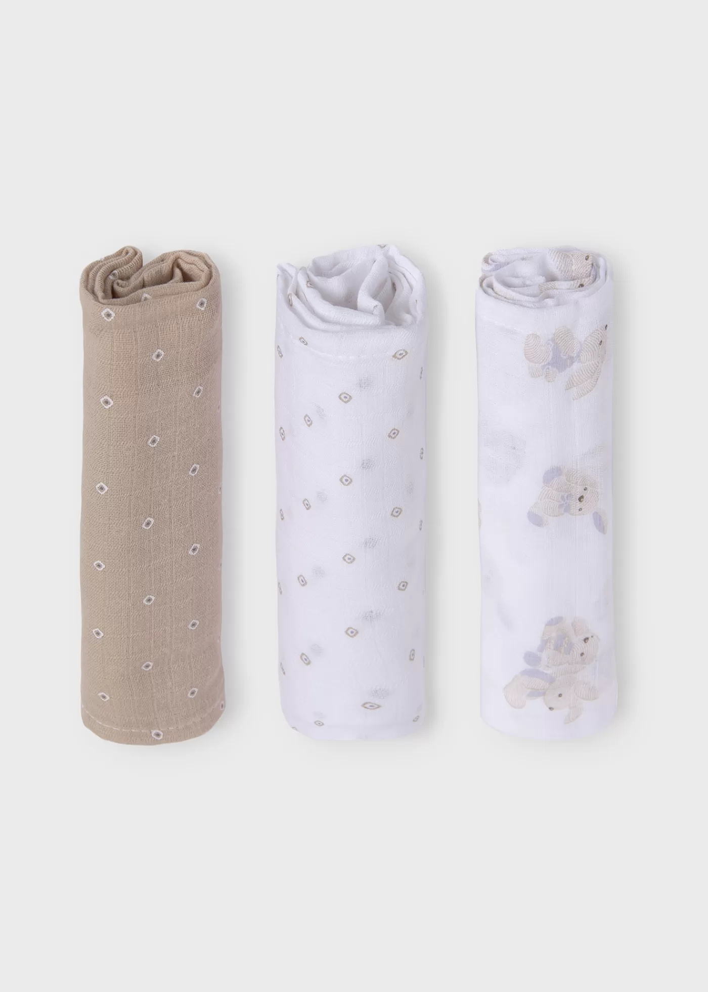 Flash Sale Set 3 garze Better Cotton neonato Mussole E Bavaglini