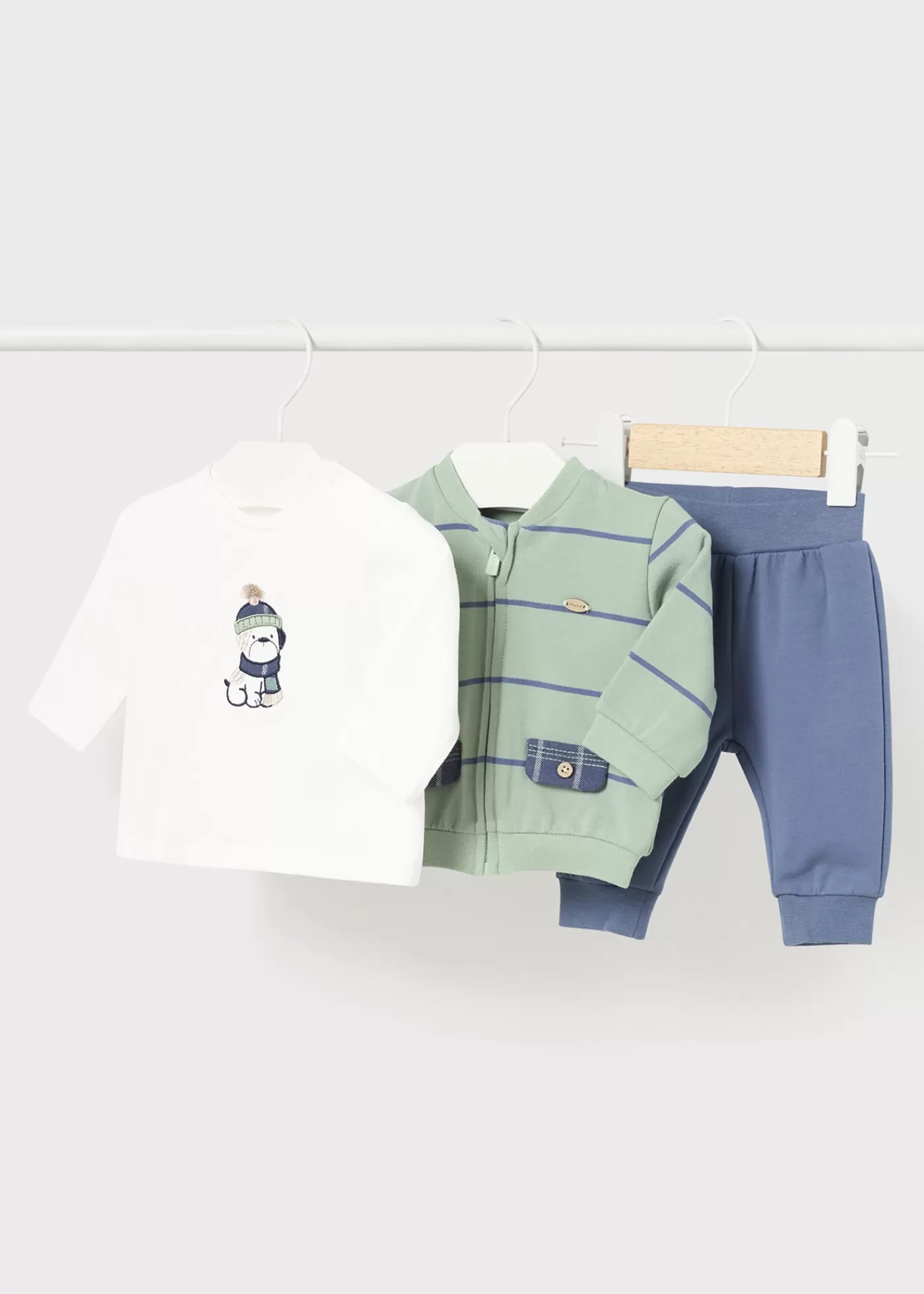 Clearance Tuta 3 pezzi righe neonato Tute