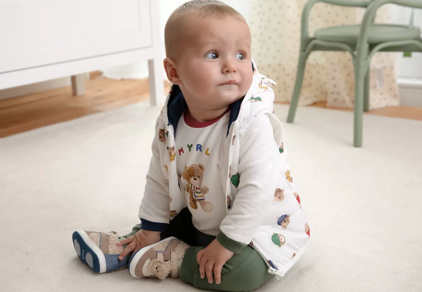 Cheap Tuta con gilet stampato neonato Tute