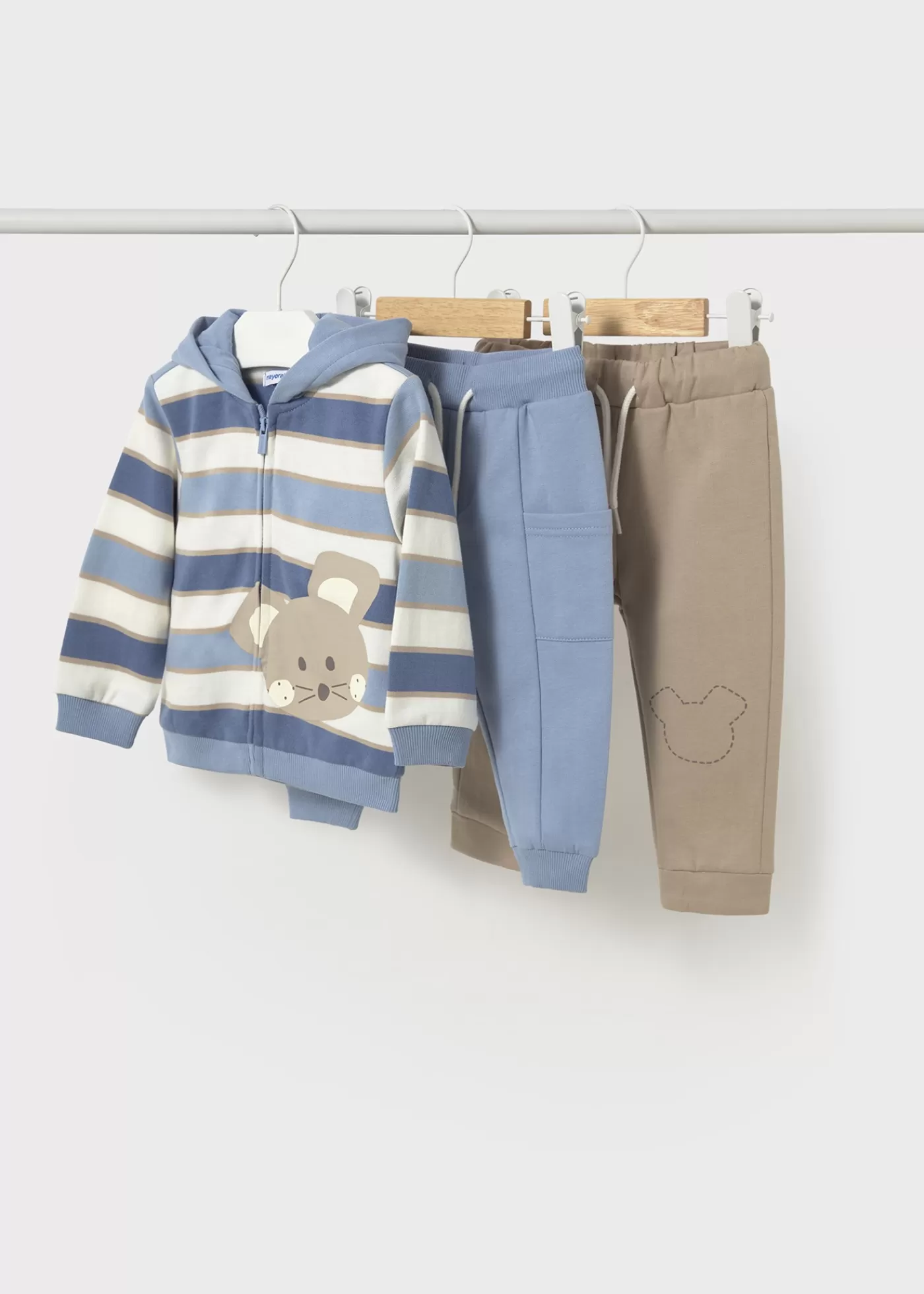 Best Sale Tuta felpa 2 pantaloni neonato Tute