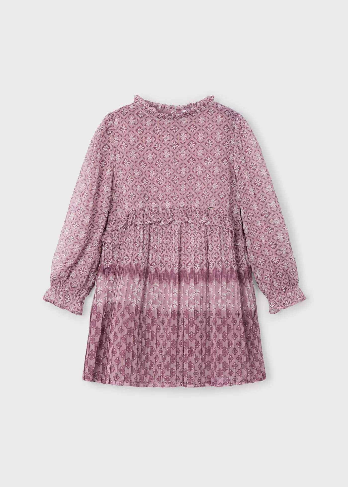 Sale Vestito stampato chiffon plissettata bambina Vestiti