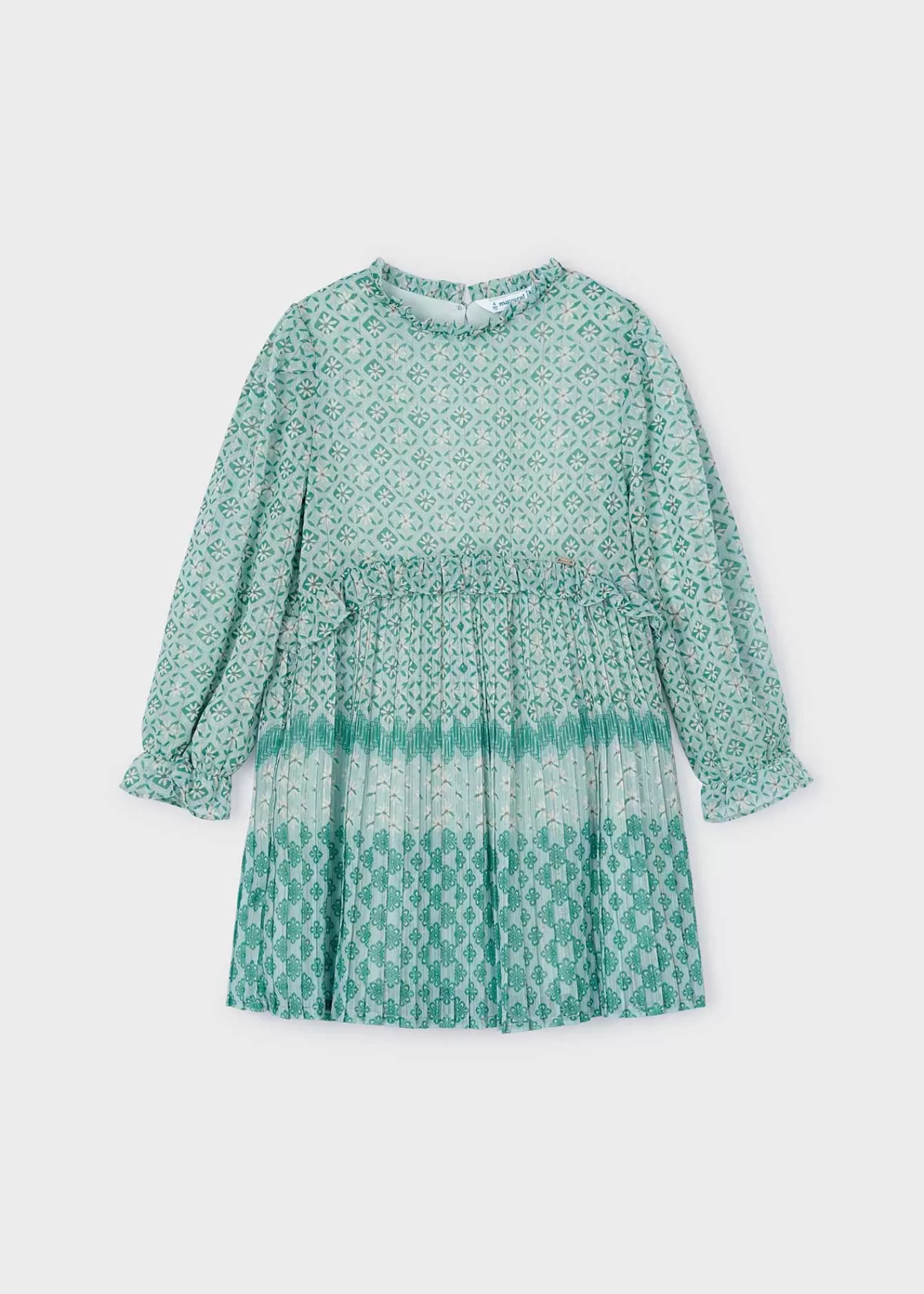 Outlet Vestito stampato chiffon plissettata bambina Vestiti