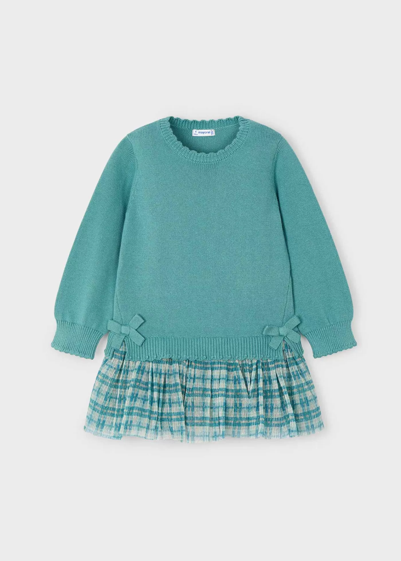 Cheap Vestito tricot tulle quadri bambina Vestiti